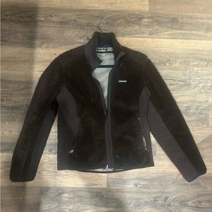 Chocolate brown sheep zip up jacket
